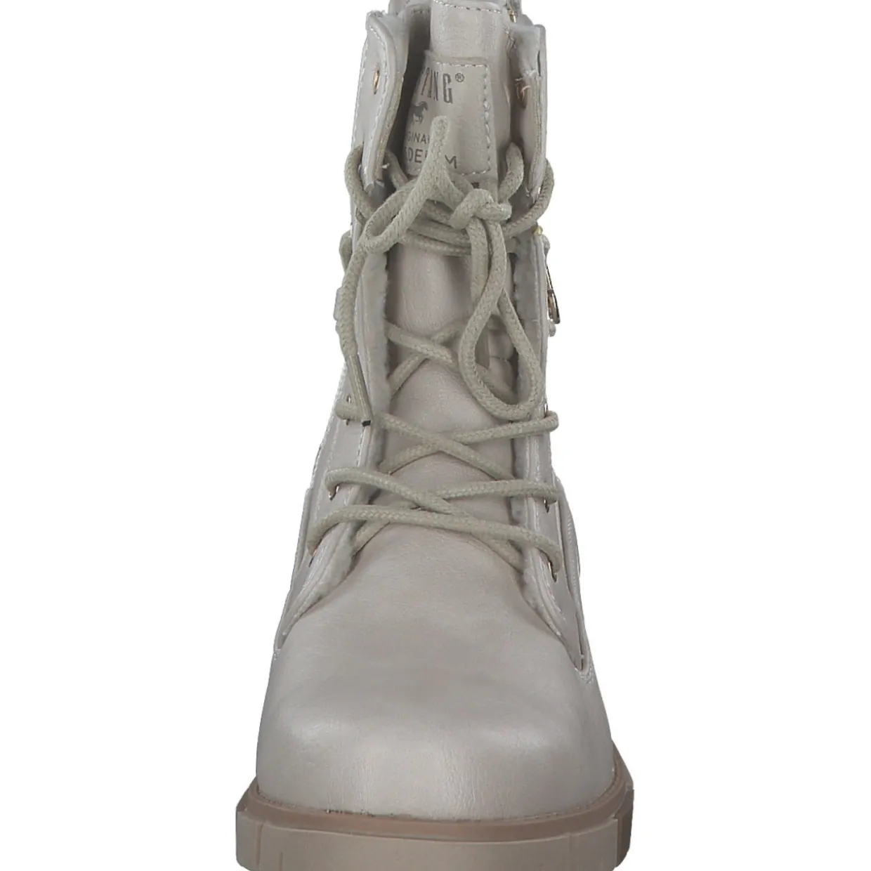 Mustang 1443602-243, Schnürstiefel, Damen, Beige (Ivory)