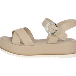 NeroGiardini E410740D, Keilsandaletten, Damen, Lino (Beige)
