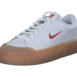 Nike Court Legacy Lift FV5526, Schnürschuhe, Damen, white/univ red-gum yellow-sail
