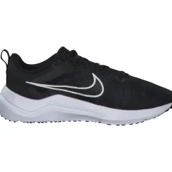 Nike Downshifter 12 DD9294, Sneakers Low, Damen, black/white-smoke grey-platinu