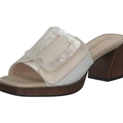 Noa Harmon 9236, Plateau-Pantoletten, Damen, Weiß (Weiß/Beige)