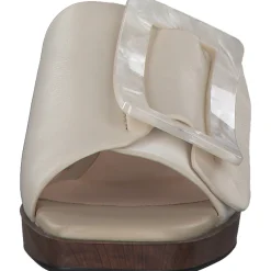 Noa Harmon 9236, Plateau-Pantoletten, Damen, Weiß (Weiß/Beige)