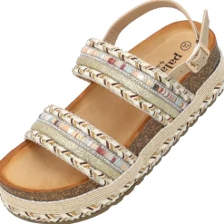 Palado Aifate by Sila Sahin , Plateau-Sandaletten, Damen, Gold