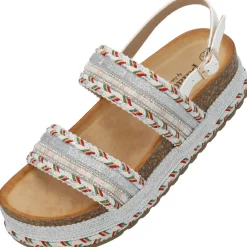 Palado Aifate by Sila Sahin , Plateau-Sandaletten, Damen, Silber