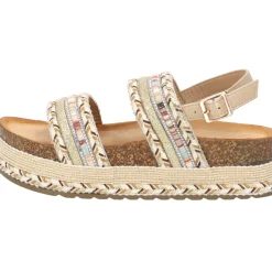 Palado Aifate by Sila Sahin , Plateau-Sandaletten, Damen, Gold