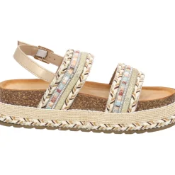 Palado Aifate by Sila Sahin , Plateau-Sandaletten, Damen, Gold