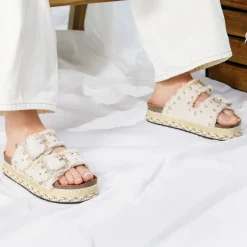 Palado Brutees by Sila Sahin, Plateau-Sandaletten, Damen, Beige