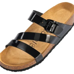 Palado Chios, Pantoletten, Damen, Lack Schwarz