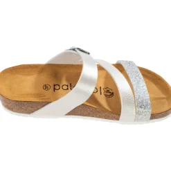 Palado Chios, Pantoletten, Damen, Metallic Silber/Weiß