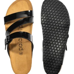 Palado Chios, Pantoletten, Damen, Lack Schwarz