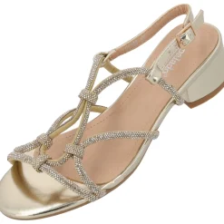 Palado Fanala by Sila Sahin, Riemchensandaletten, Damen, Gold