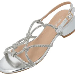 Palado Fanala by Sila Sahin, Riemchensandaletten, Damen, Silber