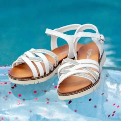 Palado Gieh, Keilsandaletten, Damen, Weiß