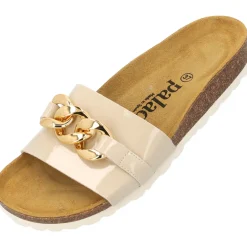 Palado Gozo, Pantoletten, Damen, Beige Lack