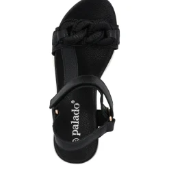 Palado Gyapon, Plateau-Sandaletten, Damen, Schwarz