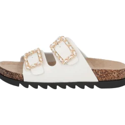 Palado Igies by Sila Sahin, Plateau-Pantoletten, Damen, Weiß