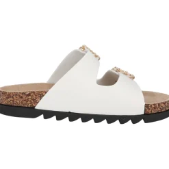Palado Igies by Sila Sahin, Plateau-Pantoletten, Damen, Weiß