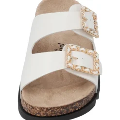 Palado Igies by Sila Sahin, Plateau-Pantoletten, Damen, Weiß