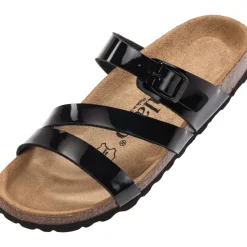 Palado Ikaria, Pantoletten, Damen, Schwarz Lack