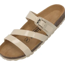 Palado Ikaria, Pantoletten, Damen, Beige Lack/Beige