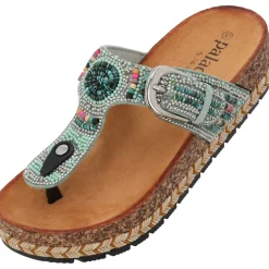 Palado Ikoh by Sila Sahin, Plateau-Pantoletten, Damen, Türkis