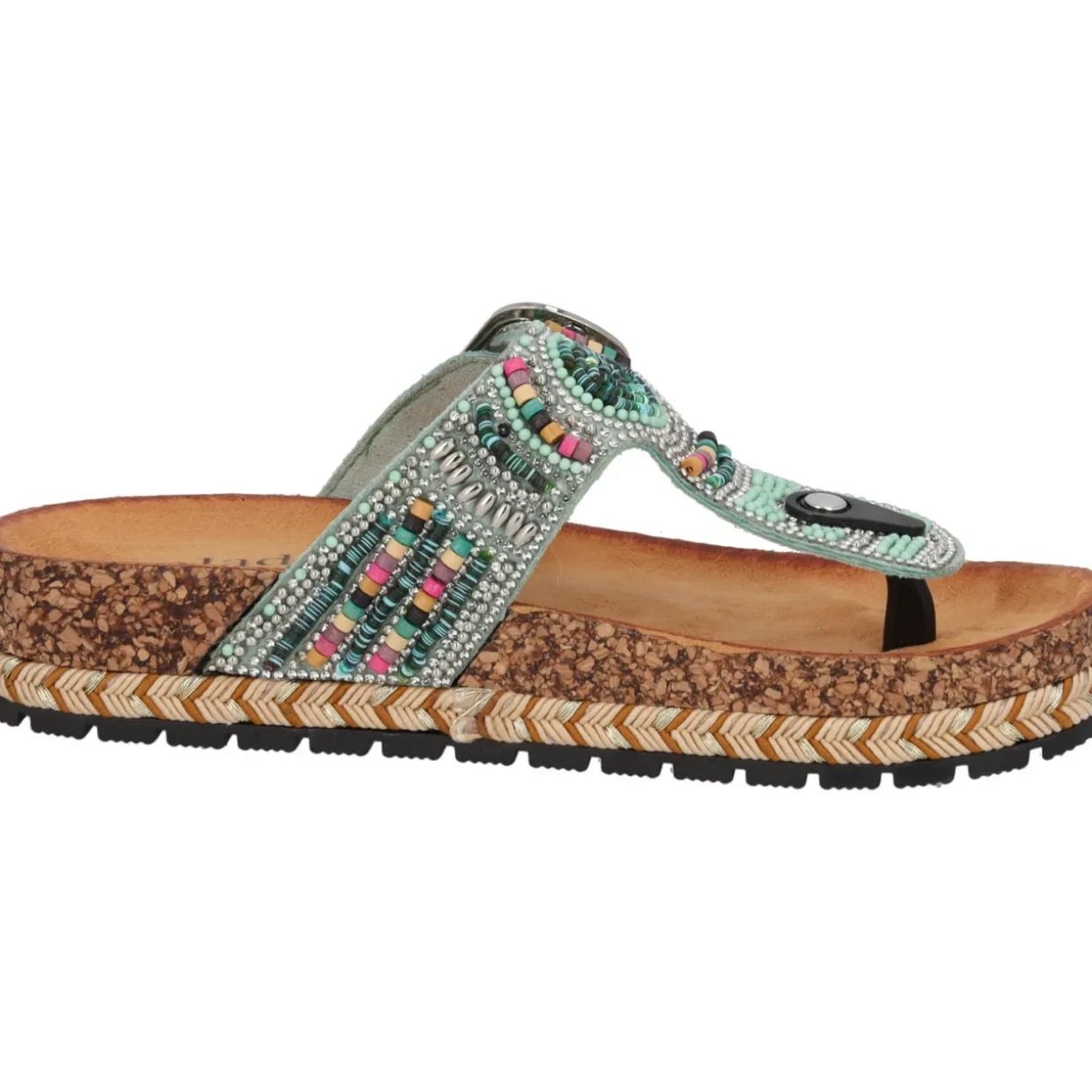 Palado Ikoh by Sila Sahin, Plateau-Pantoletten, Damen, Türkis