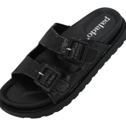 Palado Irisa, Plateau-Pantoletten, Damen, Schwarz Strass