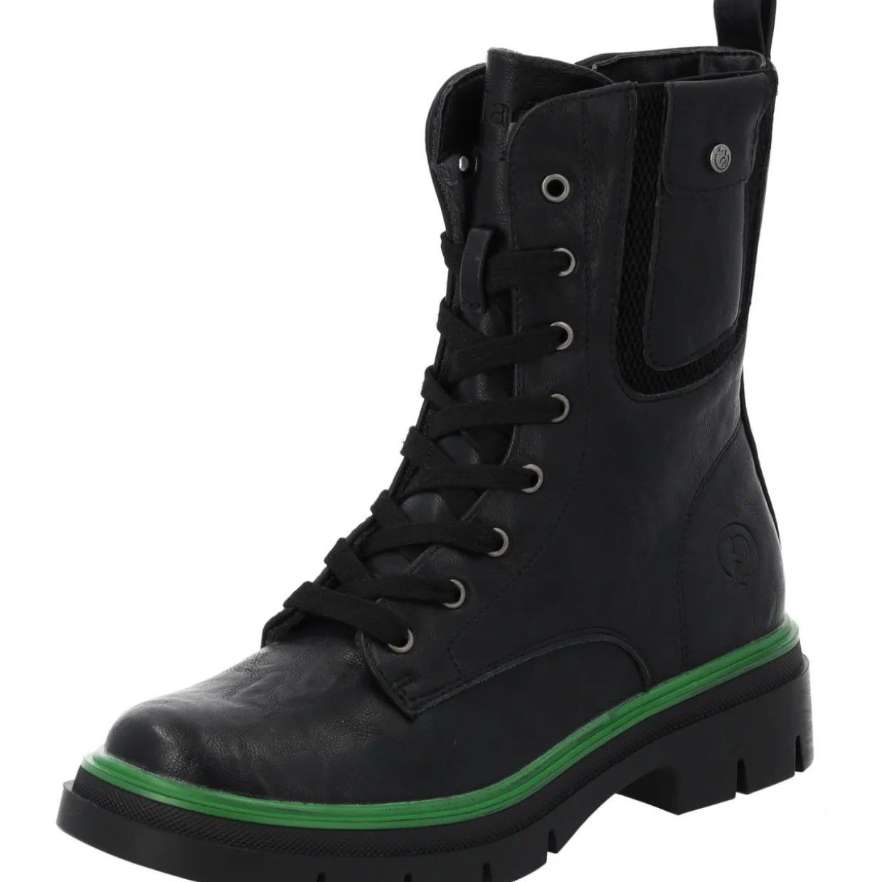 Palado Jazzly by Sila Sahin, Schnürstiefel, Damen, Schwarz/Grün