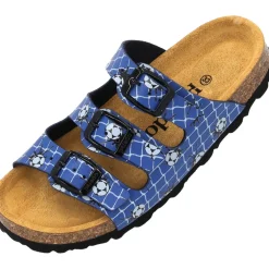 Palado Kids Capri B Print, Pantoletten, Kinder, Blau Soccer