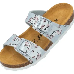 Palado Kids Samos G Print, Pantoletten, Kinder, Hellblau Metallic Unicorn
