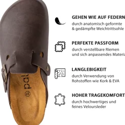 Palado Kiel, Clogs, Damen, Dunkelbraun
