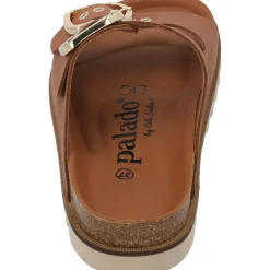 Palado Korfu Niete by Sila Sahin, Plateau-Pantoletten, Damen, Braun