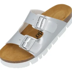 Palado Korfu PL Lack, Plateau-Pantoletten, Damen, Silber