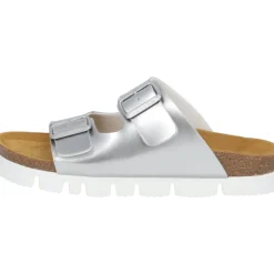 Palado Korfu PL Lack, Plateau-Pantoletten, Damen, Silber