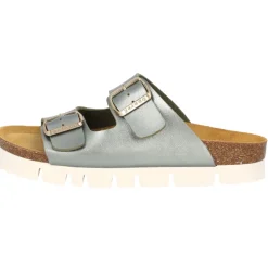 Palado Korfu PL Metallic, Plateau-Pantoletten, Damen, Olive