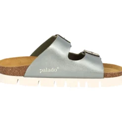 Palado Korfu PL Metallic, Plateau-Pantoletten, Damen, Olive