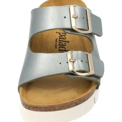 Palado Korfu PL Metallic, Plateau-Pantoletten, Damen, Olive