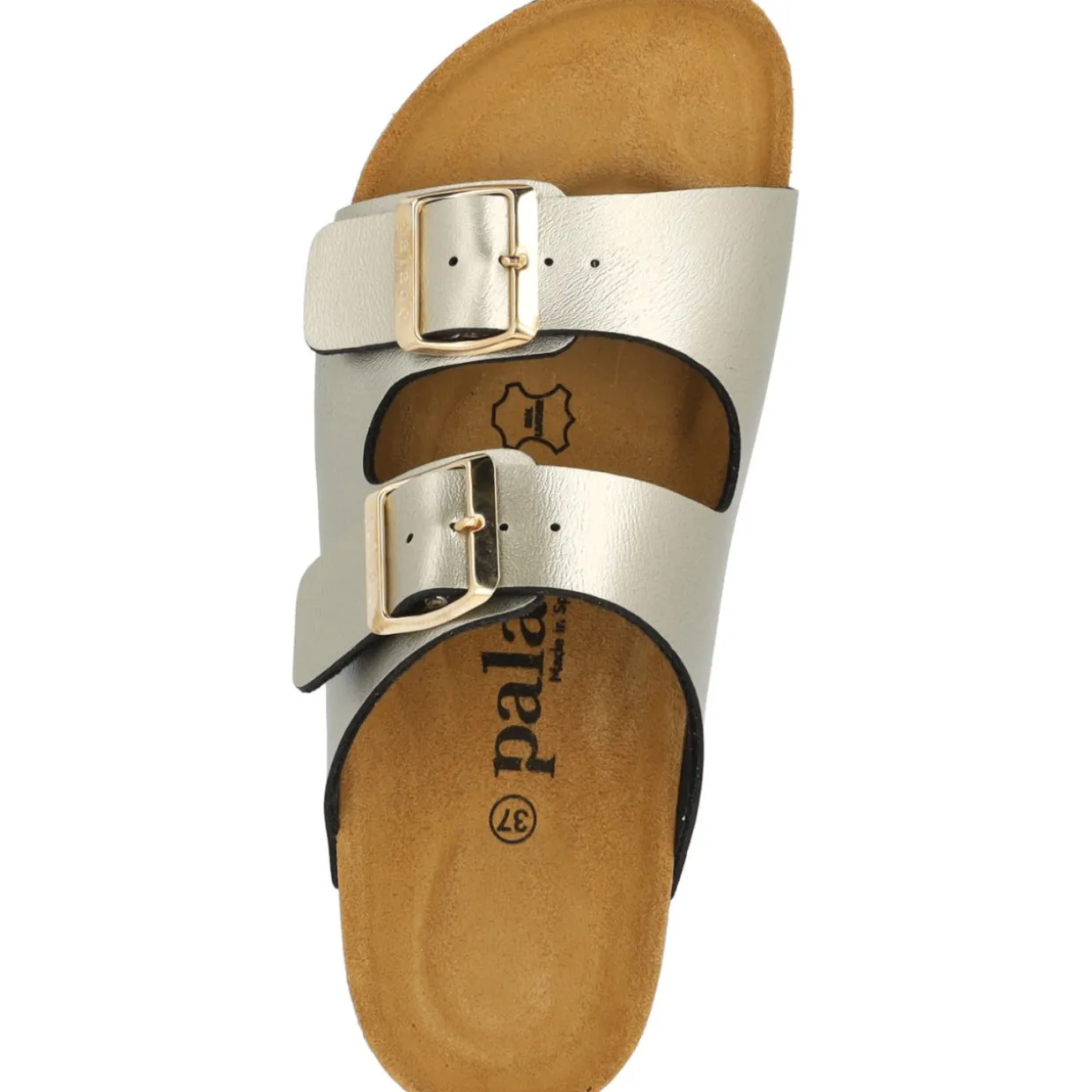 Palado Korfu PL Metallic, Plateau-Pantoletten, Damen, Gold/Schwarz