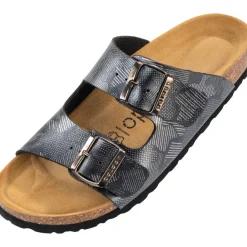 Palado Korfu Print, Pantoletten, Damen, Print Anthrazit