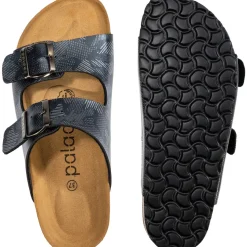 Palado Korfu Print, Pantoletten, Damen, Print Anthrazit