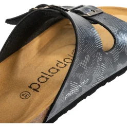 Palado Korfu Print, Pantoletten, Damen, Print Anthrazit