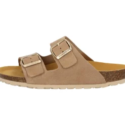 Palado Korfu Suede Premium Leather, Pantoletten, Damen, Beige/Gold