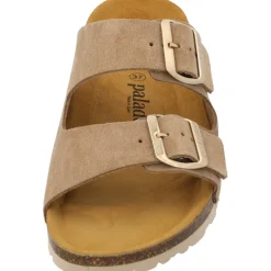 Palado Korfu Suede Premium Leather, Pantoletten, Damen, Beige/Gold