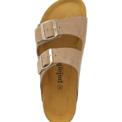 Palado Korfu Suede Premium Leather, Pantoletten, Damen, Beige/Gold