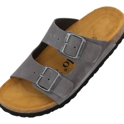 Palado Korfu Velours Premium Leather Herren, Pantoletten, Herren, Grau