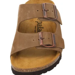 Palado Korfu Velours Premium Leather, Pantoletten, Damen, Hellbraun