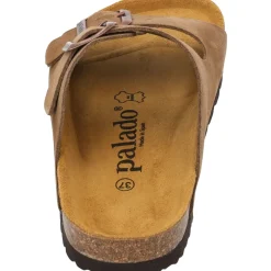 Palado Korfu Velours Premium Leather, Pantoletten, Damen, Hellbraun