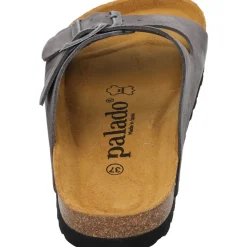 Palado Korfu Velours Premium Leather Herren, Pantoletten, Herren, Grau