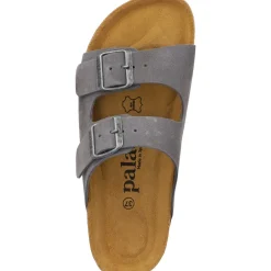 Palado Korfu Velours Premium Leather Herren, Pantoletten, Herren, Grau
