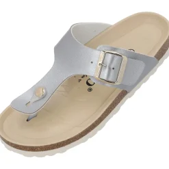 Palado Kos BEGS by Sila Sahin, Zehentrenner, Damen, Grau Metallic